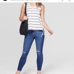 Universal Thread V Neck Side Tie Tank Top Size L